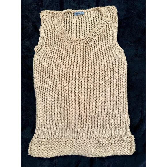 MALO THICK CHUNKY KNIT SOFTEST CASHMERE/SILK SLEEVELESS TOP 40 - Picture 9 of 13